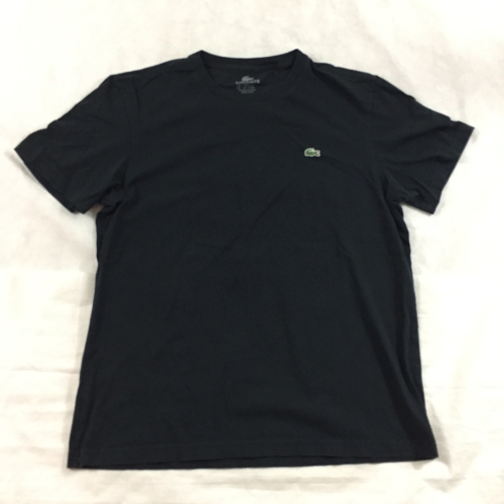 Lacoste Men Sz 5 Medium Black Shirt Summer Light